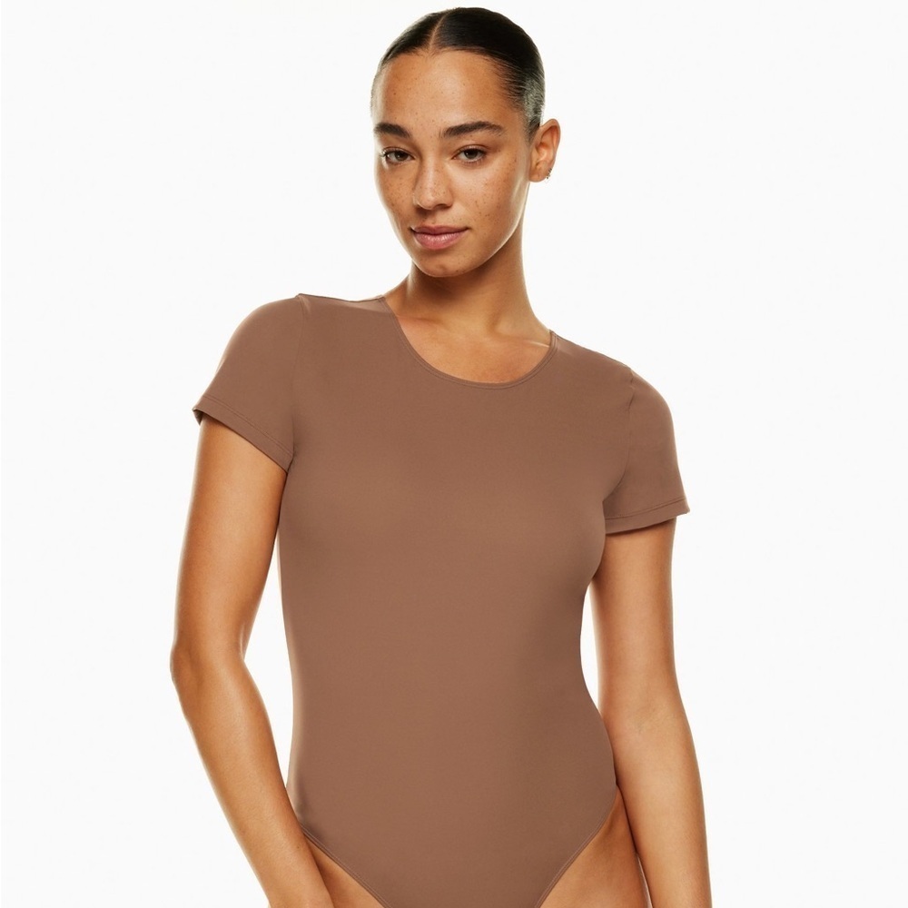 BABATON Highneck Brown Bodysuit